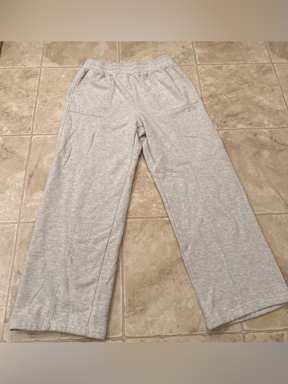 Ultra Flirt Light Gray Wide-Leg Lounge Pants